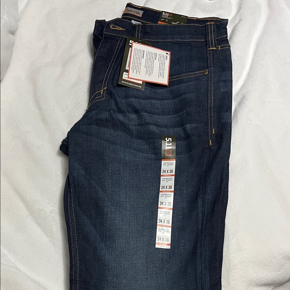 5.11 Tactical Men's Slim Straight Dark Blue Jeans